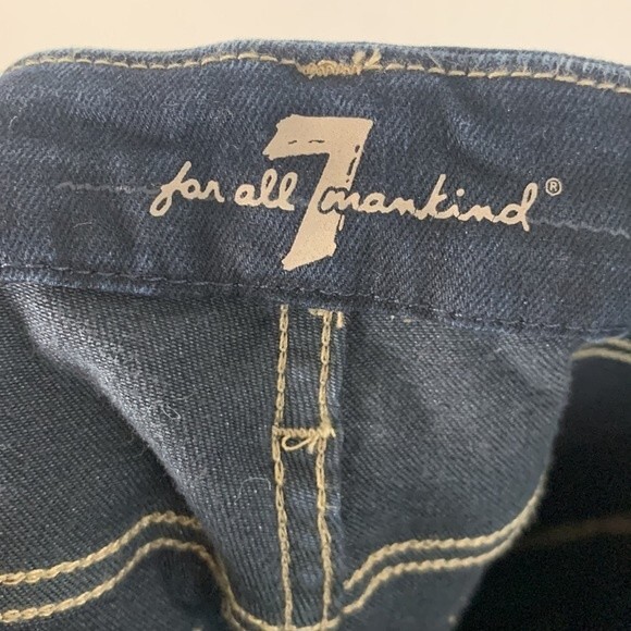 7 for all Mankind Karah Dark Wash Stretch Straight Leg Jeans Sz 26 - Picture 6 of 9